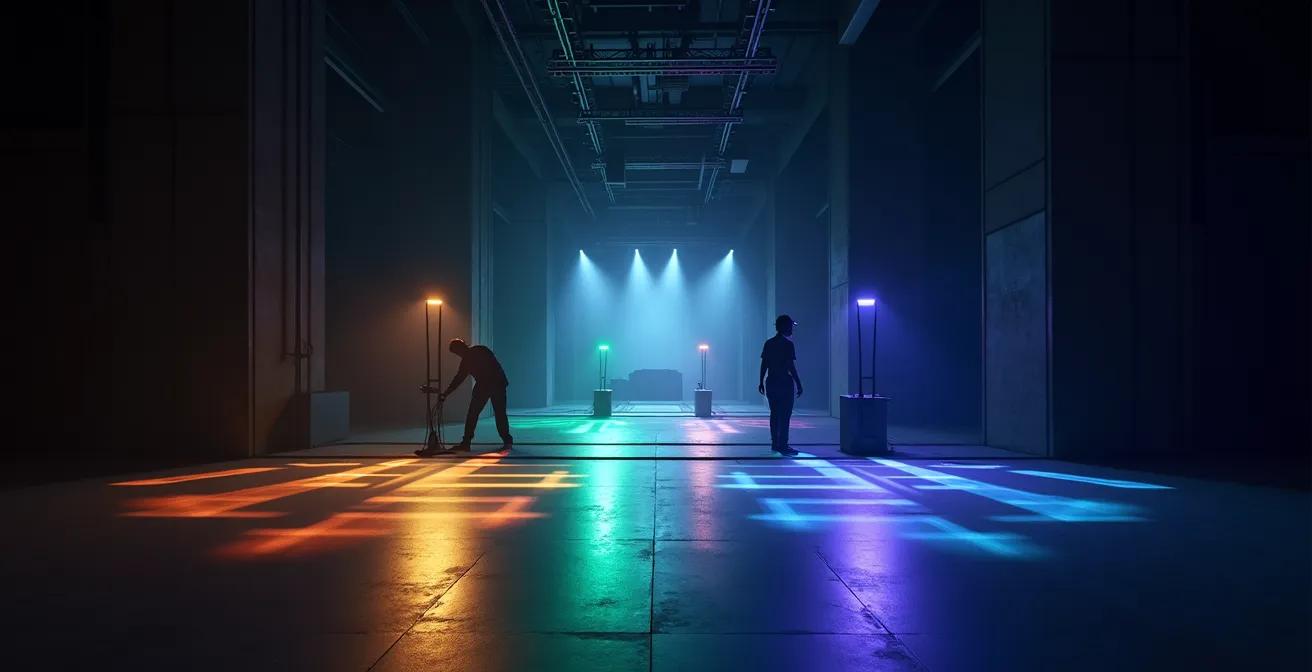 Système de signaux lumineux pour la communication technique en spectacle