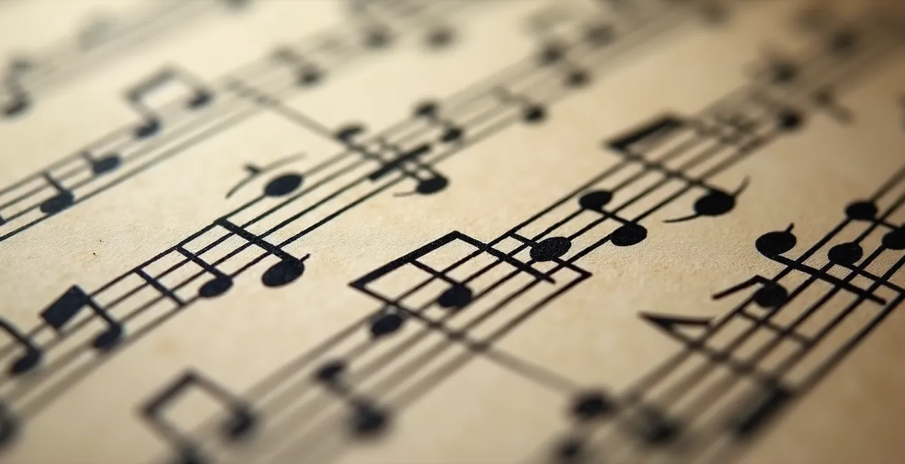 Représentation visuelle abstraite de structures musicales avec formes géométriques